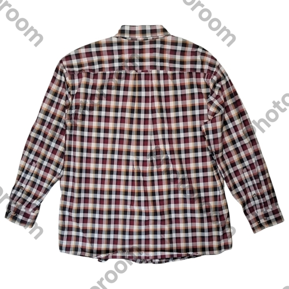 Orvis Button Down Shirt Men’s XL Blue Red Plaid 100% Cotton Classic Fit - Picture 8 of 9